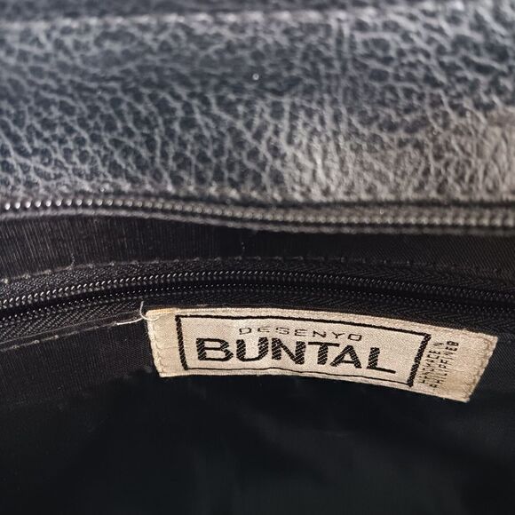 Buntal Desenyo Black/Multicolor Straw Shoulder Purse - Picture 3 of 9